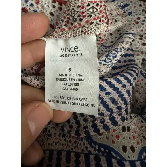 Vince 100% Silk Maxi Dress size 6 - Picture 7 of 9